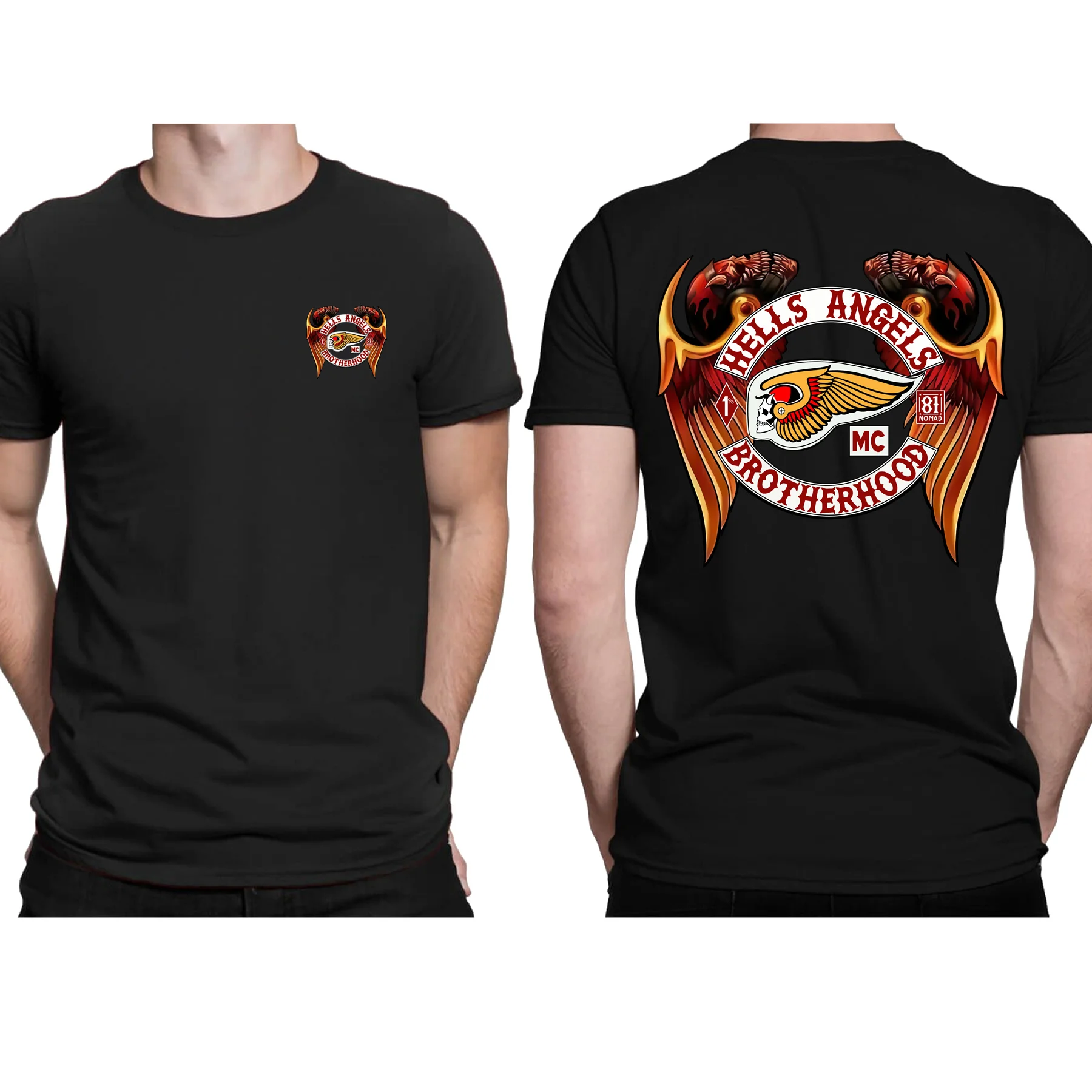

Amazing Tees Oversized Essential Hells Angels Brotherhood Motorcycle Club Vintage T-shirt Men T-shirts Graphic Streetwear S-3XL