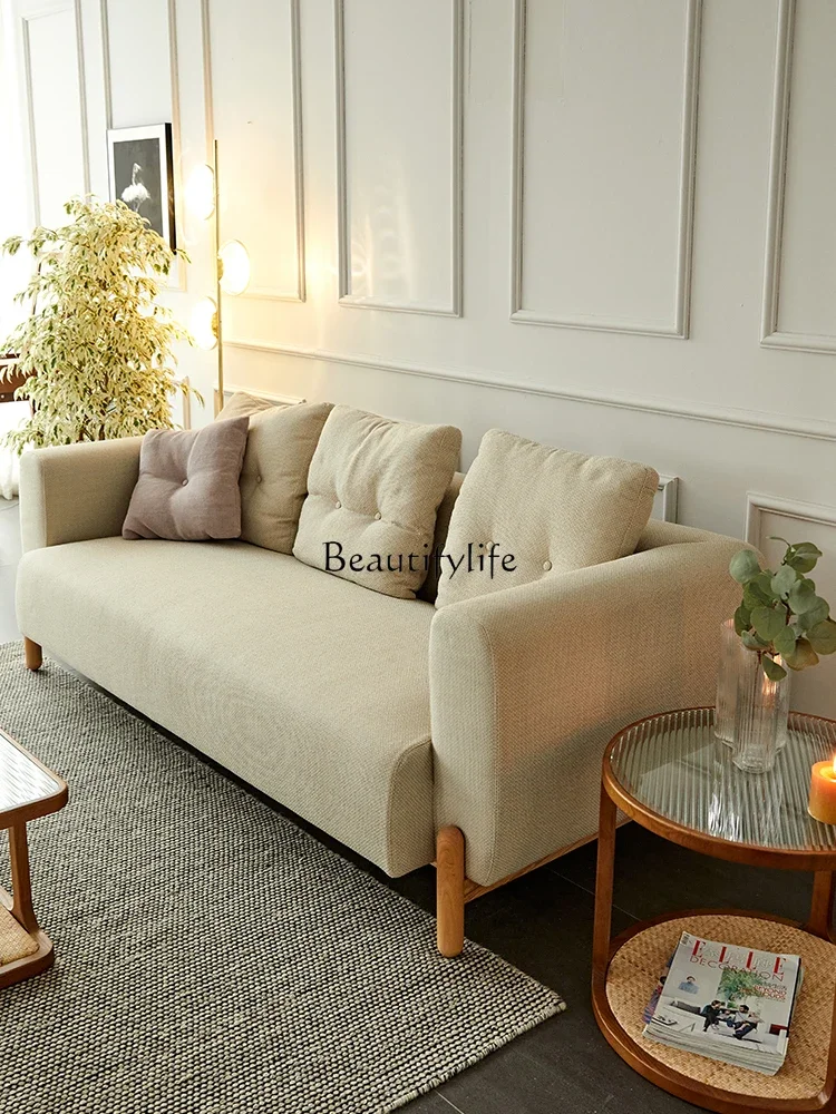 Деревянный тканевый диван