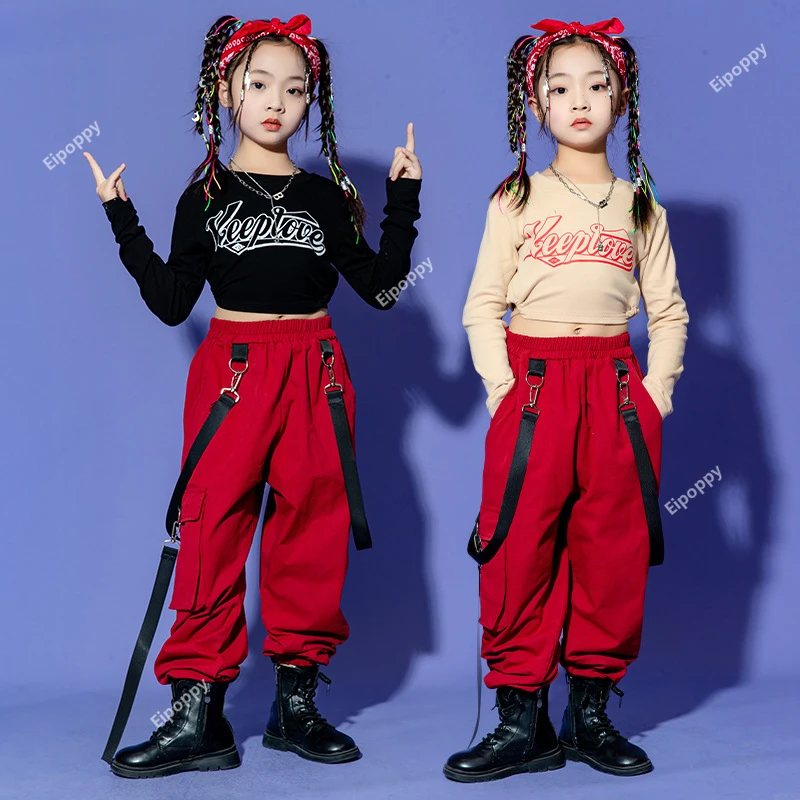 Свитшот женский в стиле хип-хоп уличные танцевальные брюки-карго Детская уличная