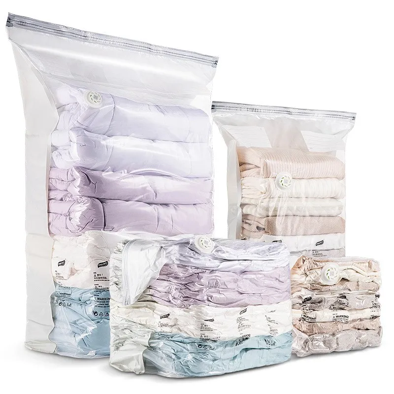 

No Need Pump Vacuum Bags Large Plastic Storage Bags for Storing Clothes blankets Compression Empty Bag Covers Travel Accessories
