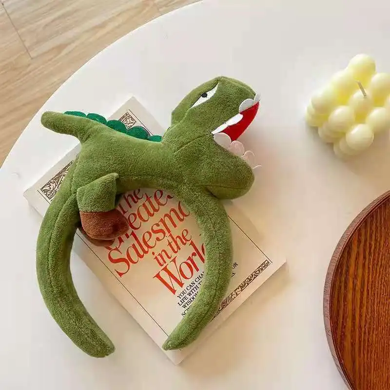 Повязка на голову с изображением акулы динозавра смешная искусственная милая