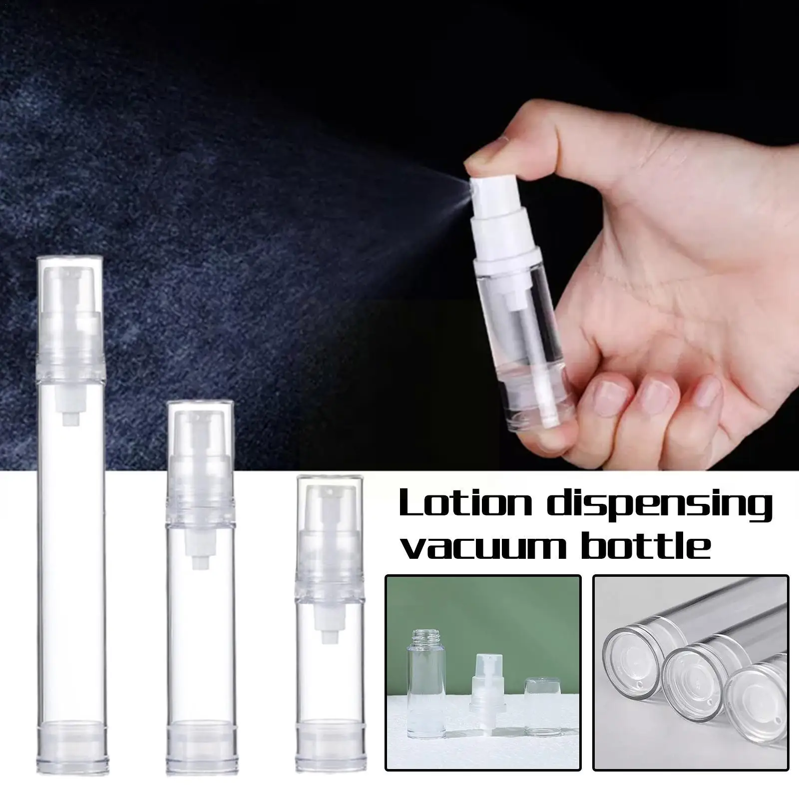 

15/30/50/100ml Vacuum Dispensing Bottle Portable Sample Toner Bottle Dispensing And Tool Face Cosmetic Bottle Spray Cream L M3M0