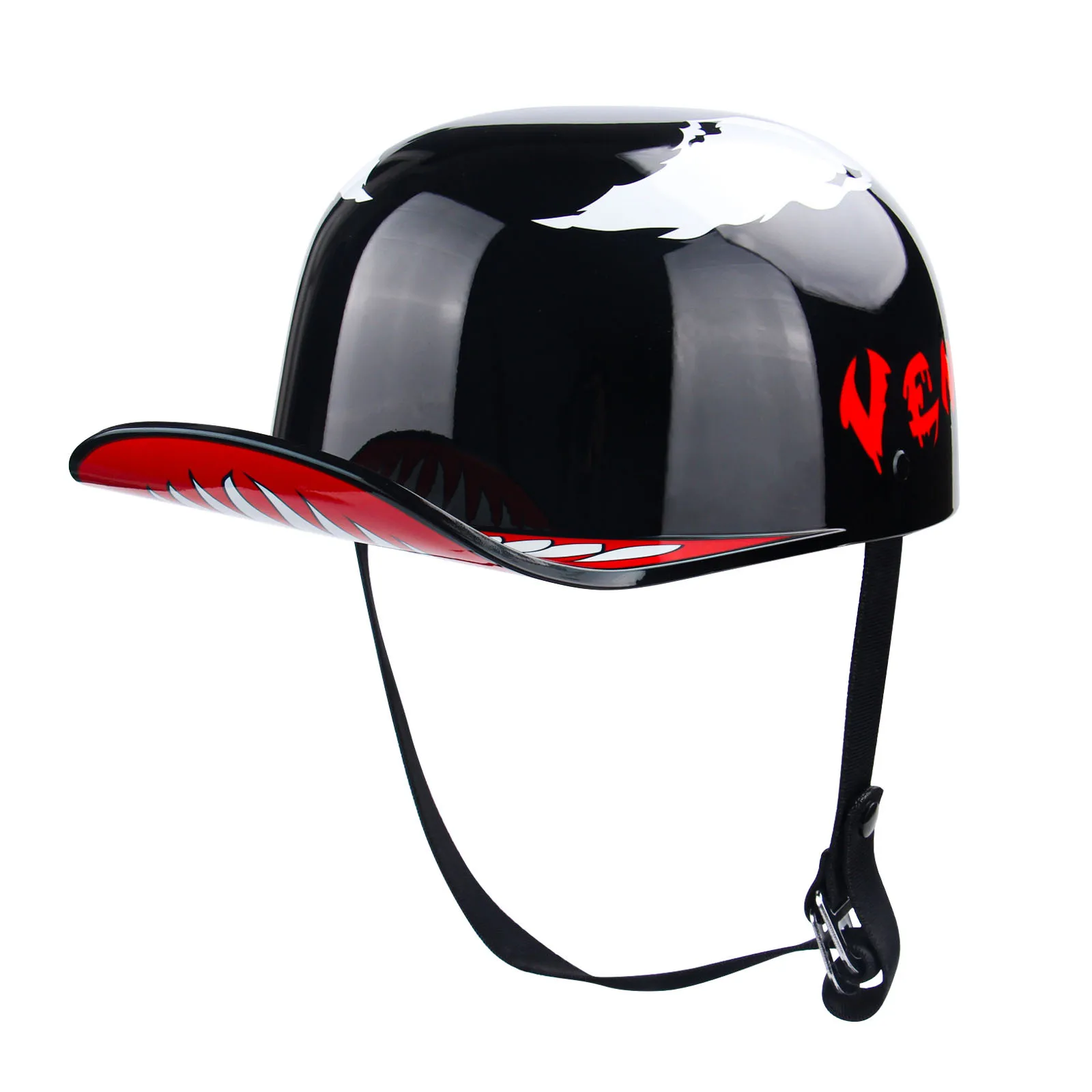 

Summer Motorcycle Casque DS Baseball Cap Helmet Retro Helmets Vintage Open Face Scooter Cruiser Chopper Gangster