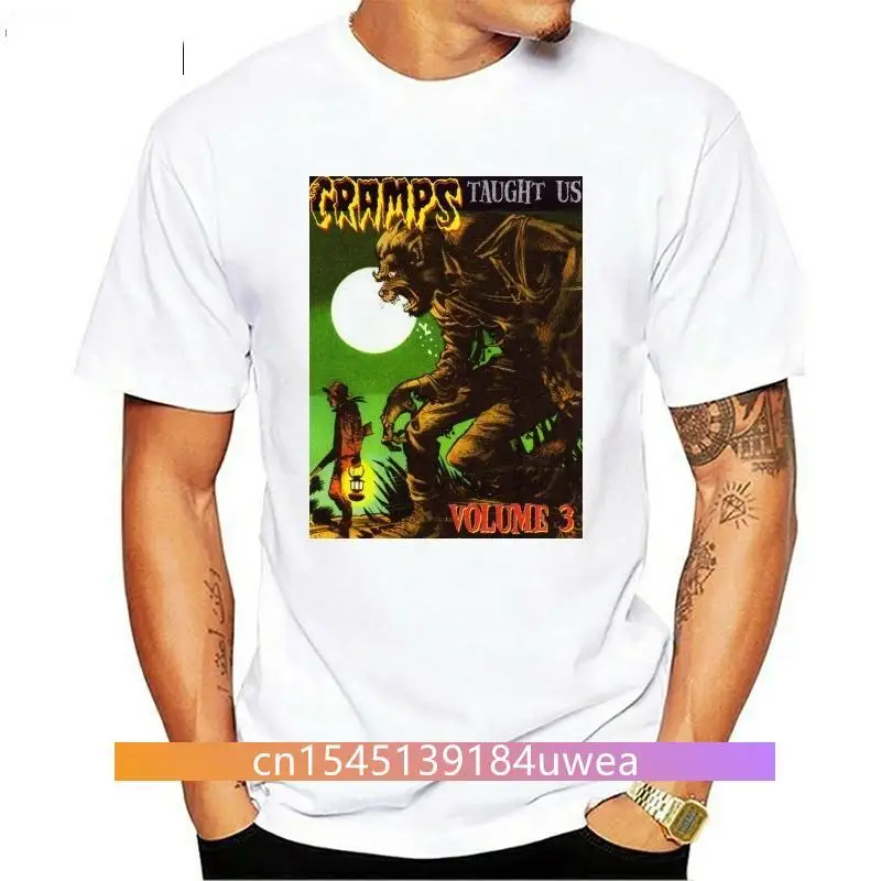 

New 2021 The Cramps Werewolf Moon Psychobilly Rock Punk Men T-Shirt S-3XL Print T Shirts