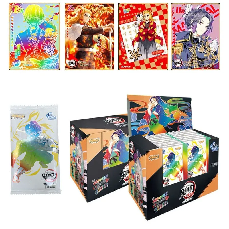 

Demon Slayer No Yaiba Paper Card Letters One Games Children Anime Peripheral Character Collection Kid's Gift Playing Card Toy