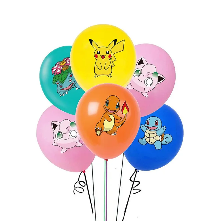 

New Pokemon Ballon Anime Pikachu Latex Balloons Birthday Party Supplies Decorations Safe Non-toxic for Children Gifts