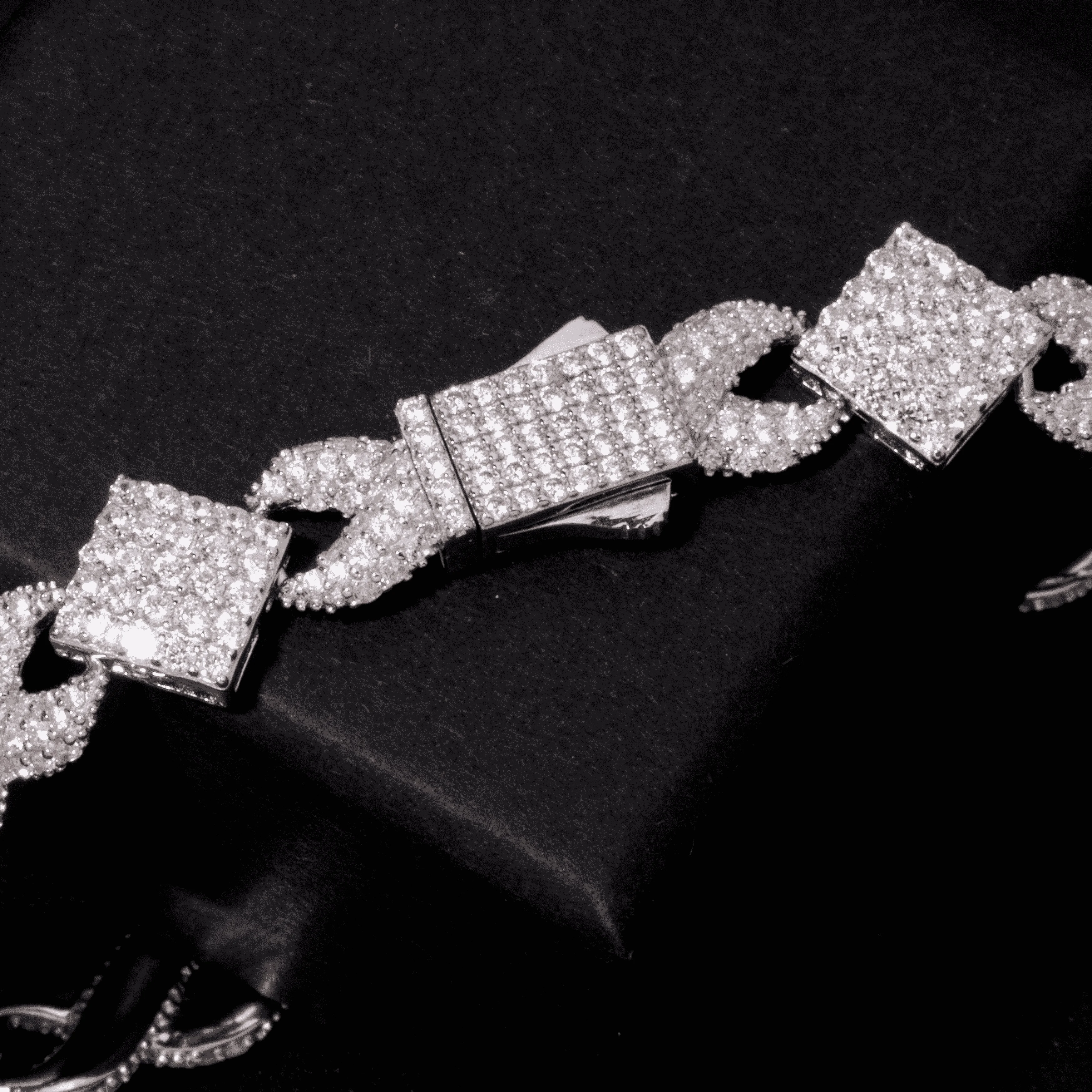 Мужской браслет в стиле хип-хоп Iced D VVS Муассанит стерлинговое серебро 925 пробы