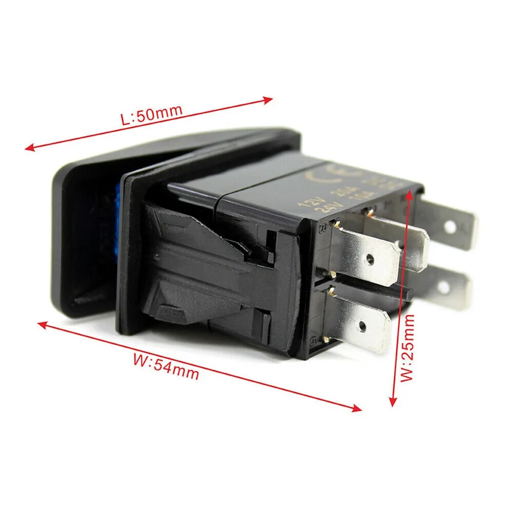 

Dual Light Switch - AIR COMPRESSOR Blue 20A 5 Pins Interior Rocker Switch
