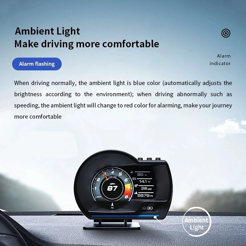 Дисплей на лобовое стекло 12 В автоматический дисплей OBD + GPS смарт-Автомобильный