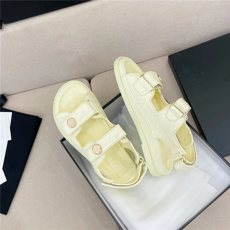 Сандалии женские кожаные на платформе роскошные брендовые дизайнерские