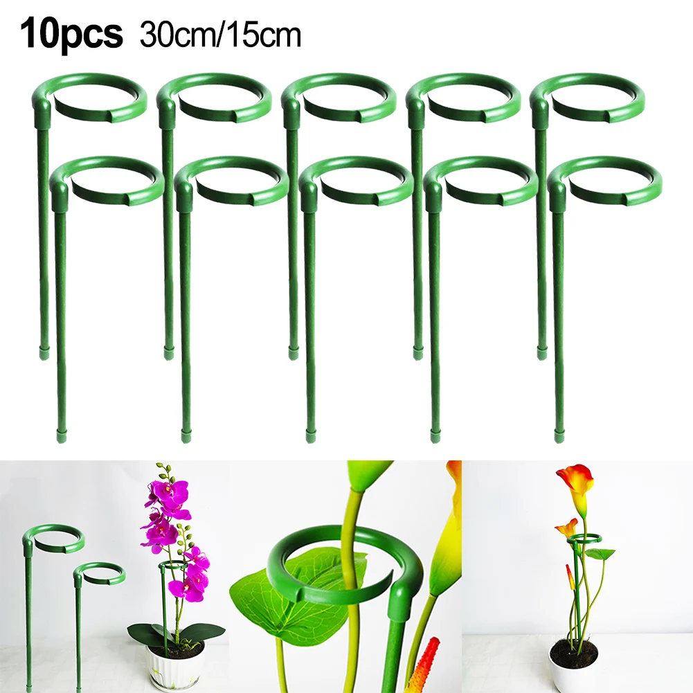 

10Pcs Plastic Support Pile Stand Plant Support Pile For Flowers Greenhouses Arrangement Fixing Rod Holder Garden Tools