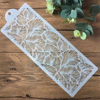 44cm long flower leaf texture diy layering stencils painting scrapbook coloring embossing album decorative paper card template