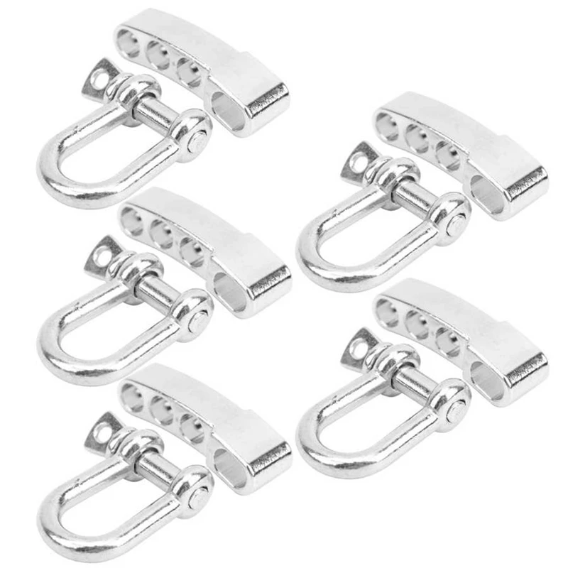 10Pcs U-Type Shackle Buckle Adjustable Clip Survival Paracord Kit Parachute Bracelet Adjuster Cord Lanyard