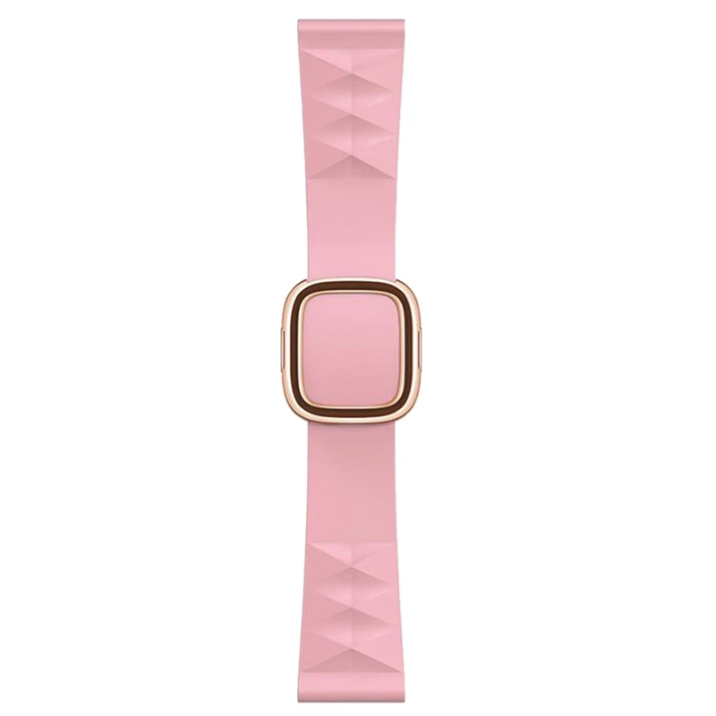 

For Apple Watch 6 Apple Watch With Iwatch Strap 4/5/6/Se Modern Wind Black Buckle Silicone Strap-38/40Mm(Pink)