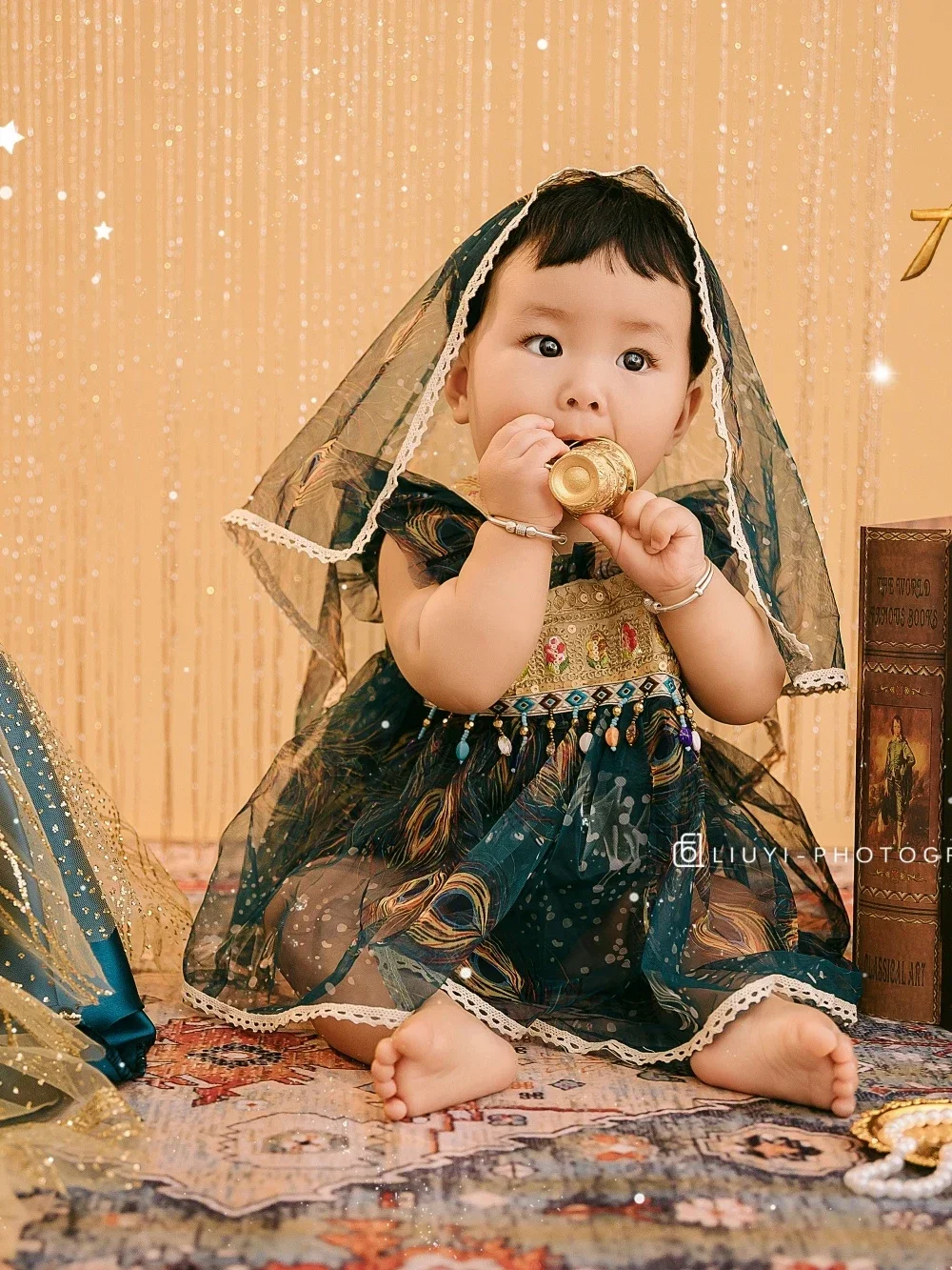 Тематическая одежда для детской фотографии принцессы Жасмин девочек на сто дней