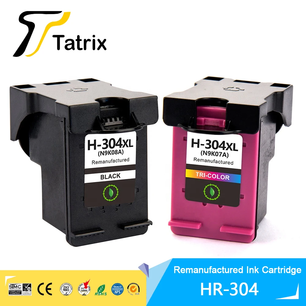Черные восстановленные картриджи Tatrix 304 XL 304XL для струйного принтера HP DeskJet 3720 3730