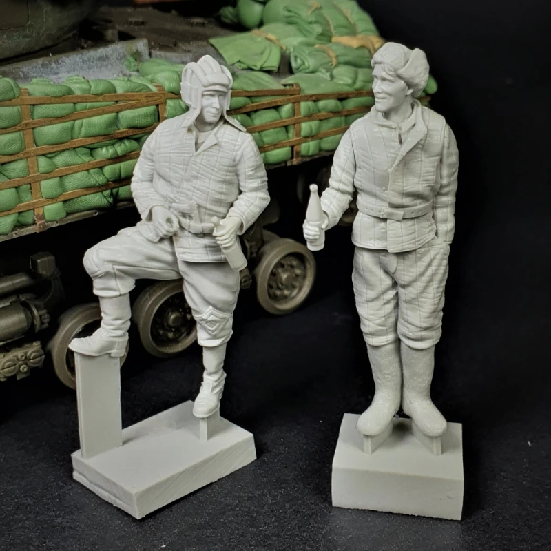 

Набор для сборки 1/35, "модельная фигурка из смолы Второй мировой войны", 2 человека (без прописи), в разобранном виде