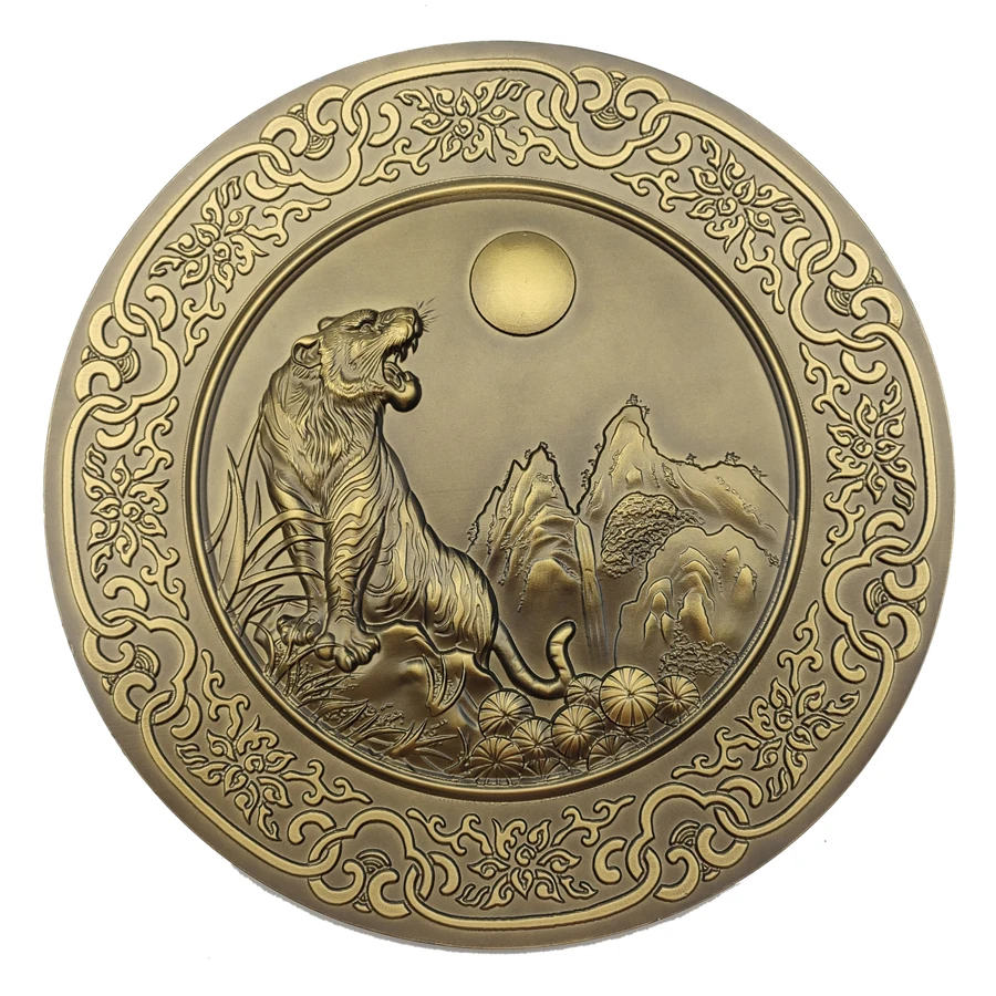 

New hot selling metal relief ornaments, tiger ornaments, household ornaments