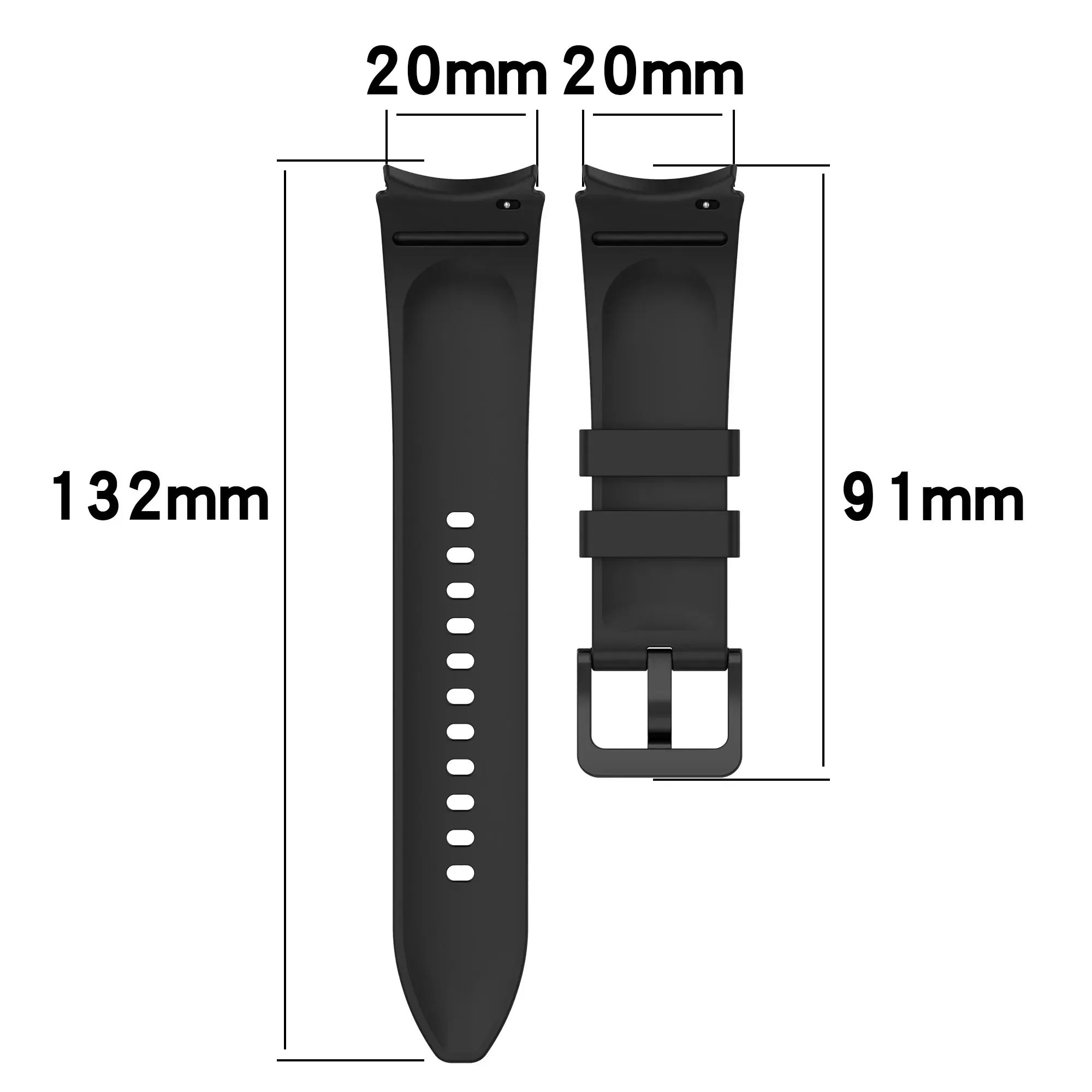 Фото Силиконовый ремешок для Samsung Galaxy Watch 7, 6, 5, 4, 40 мм, 44 мм, 5Pro, 45 мм, оригинальный ремешок для Galaxy Watch6-4 Classic, 47/46/43/42 мм, браслет №3