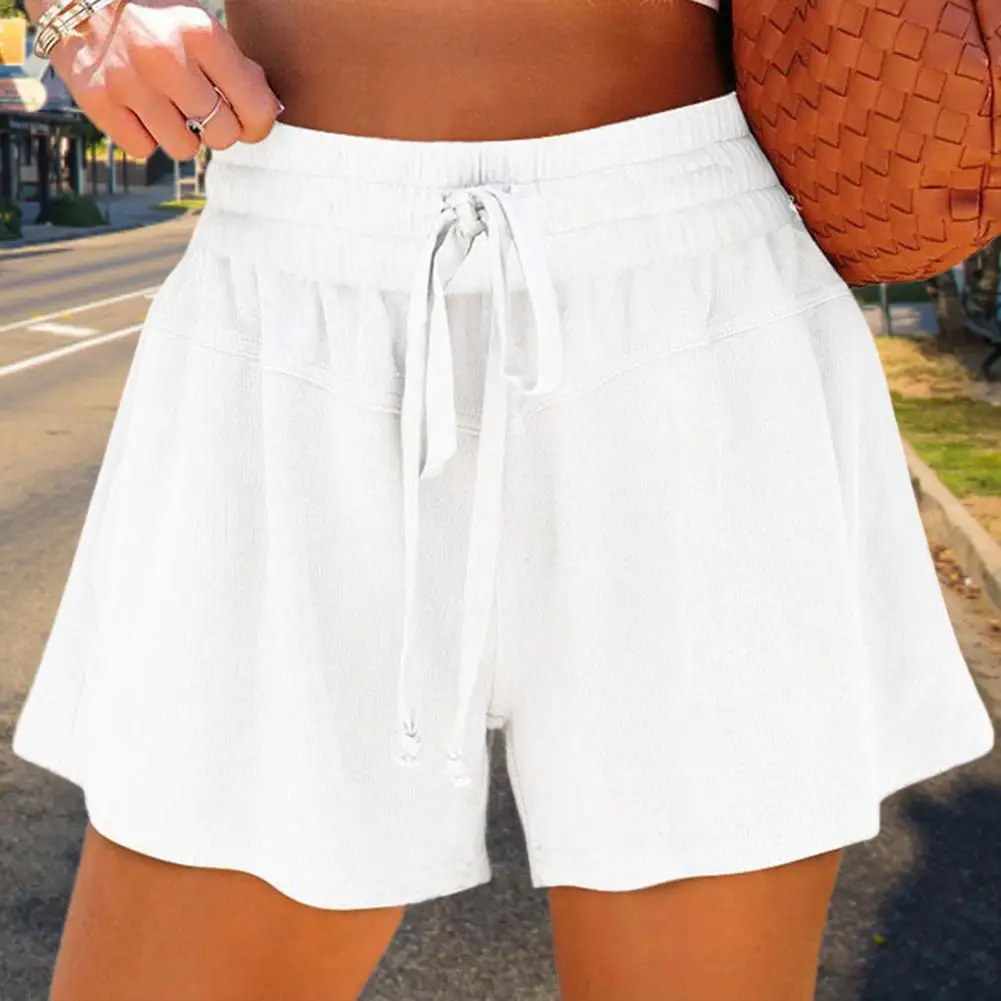 

Classic Wide Leg High Waist Sports Shorts Lace-up Sports Shorts Oversized Wide Leg Female Fitness Shorts Streetwear