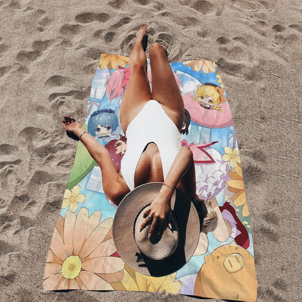P-Puella Magi Madoka M-Magica.jpg Пляжные полотенца Полотенце для душа Сауна Путешествия Спа