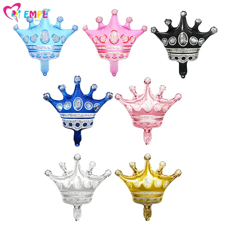 5/10 шт. Мини Золотая Корона фольгированные воздушные шары серебряные черные
