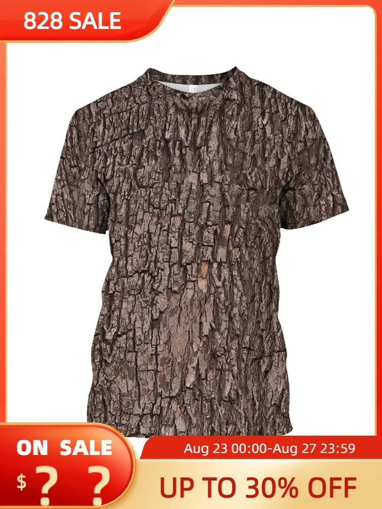 

Jungle Camouflage Short Sleeve T-Shirt Men Interesting O-Neck 3D Printing Man Clothing Daily New Fashion Summer Oversized Tee