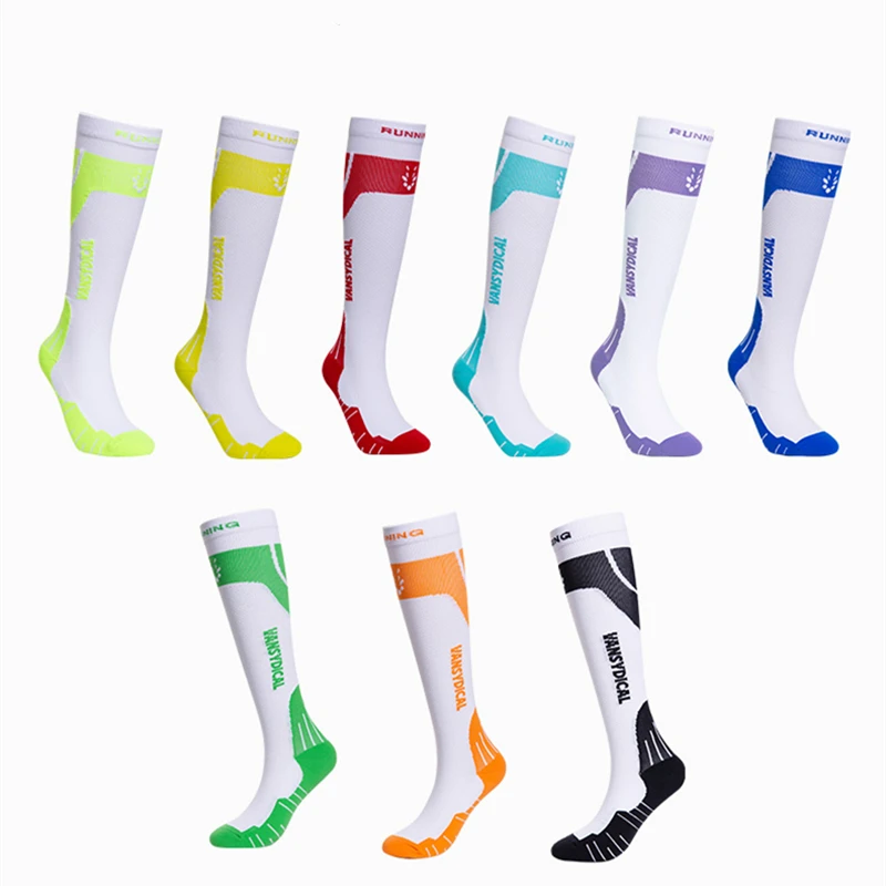 Высококачественные Компрессионные носки для бега, чулки 20-30 мм рт. Ст., женские спортивные носки для марафона, велоспорта, футбола, варикоза, гольф