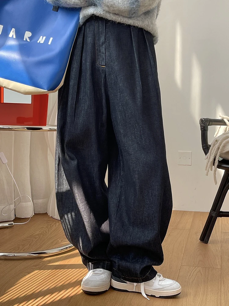 Винтажные свободные джинсы LANMREM