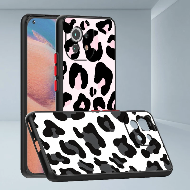 Модный Леопардовый принт для Xiaomi Mi A1 A2 9T 10 10i 11 11T 12 12X 12S Pro Lite Ultra 4G 5G TPU матовый
