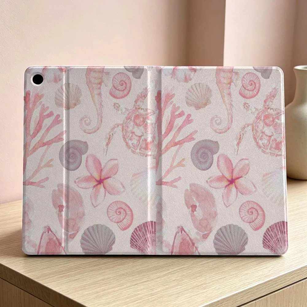 Фото Мягкий чехол для планшетов Samsung Galaxy Tab S11 S10 S9 S8 S7 S6 A11 A9 A8 A7 Ultra Lite FE Plus с рисунком розовой морской звезды и черепахи №1