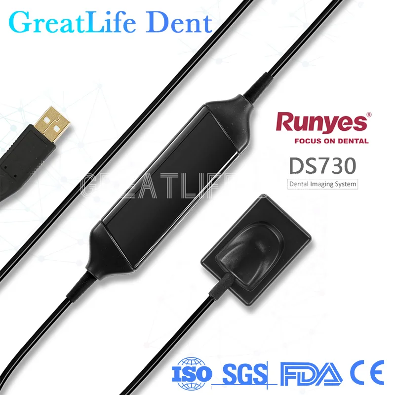 

GreatLife Dent Runyes оригинальный DS730 цифровой стоматологический рентгеновский Датчик Runyes