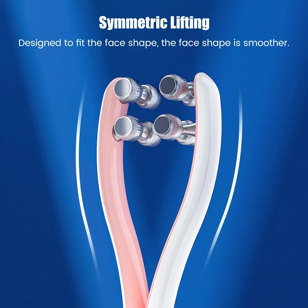 Электрический роликовый массажер для лица инструмент похудения и двойного