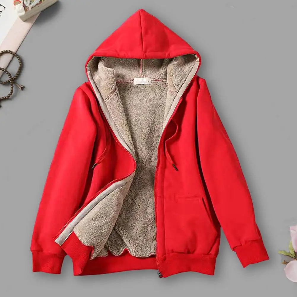 

Super Soft Stylish Ribbed Cuff Zipper Sweatshirt Coat Female Women Hoodie Long Sleeves for Home