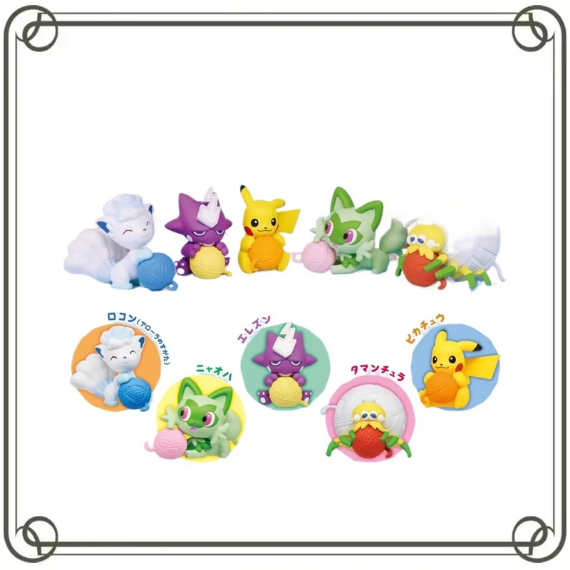 Фото Пикачу Сприigatito Покемон Caddice Ball Series Gashapon Орнамент Kawaii Праздничные подарки Фигурка Модель игрушки №1