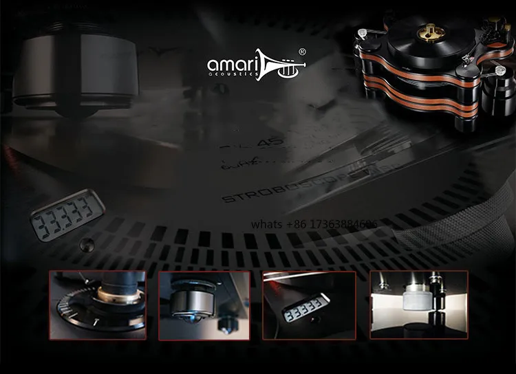 Фото Проигрыватель Amari LP-10MK с тон-армом из алюминиевого сплава на магнитной подвеске и картриджем 9.0-3 для виниловых пластинок №3