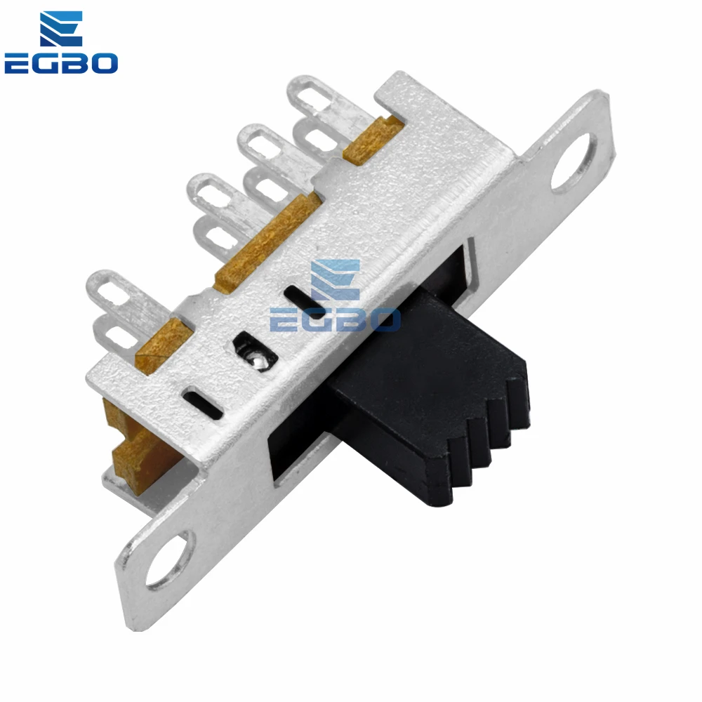 10 ~ 50 шт. EGBO SS23E04 двойной тумблер 8 контактов 3 файла 2P3T DP3T ручка высотой 5 мм