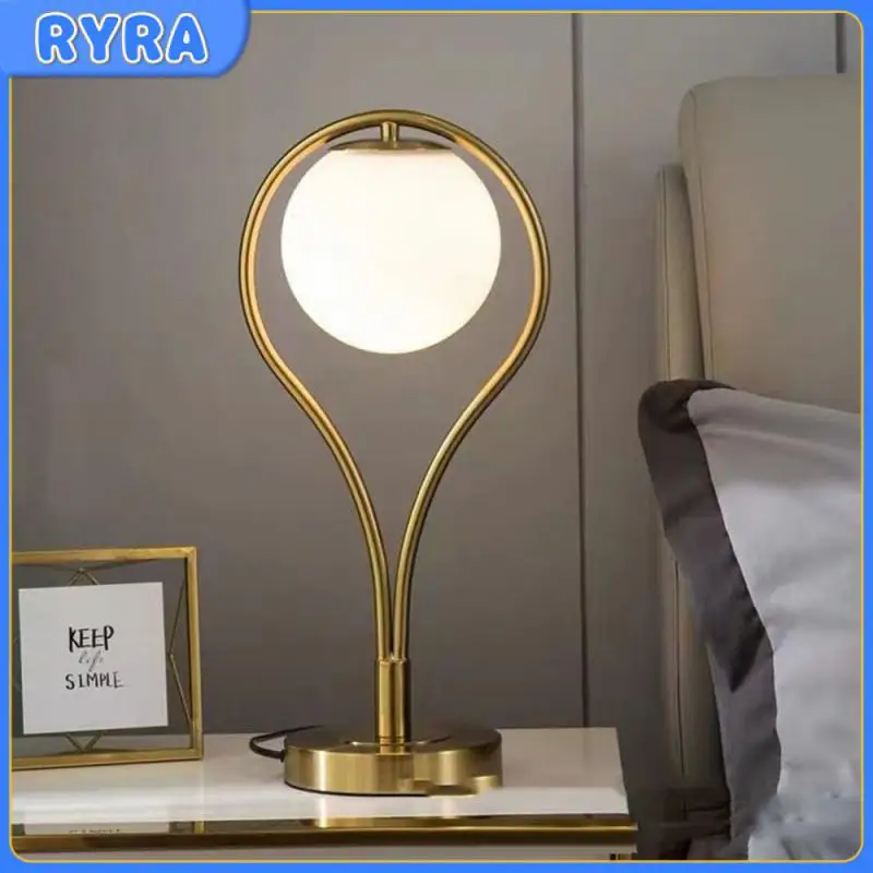 

Easy To Install And Use Bedroom Bedside Light Smooth Feel Durable And Wear-resistant Nordic Style Decorative Desk Lamp Plating