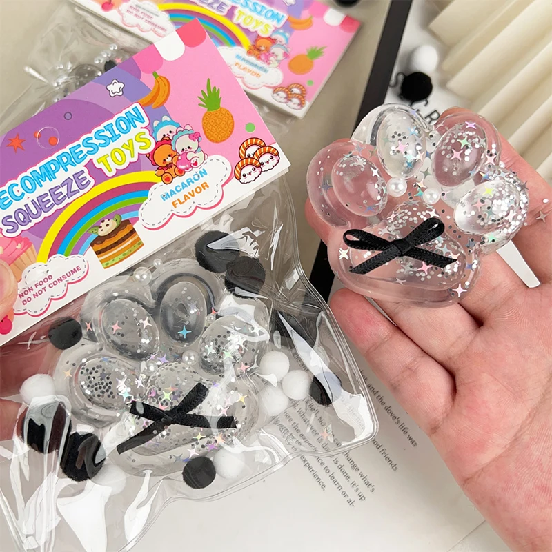 Мультяшный кошачий коготь липкие сенсорные игрушки креативный TPR прозрачный