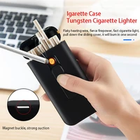 tungsten wire cigarette lighter lengthened thin cigarette case 5 5 thin cigarette gift cigarette case usb charging lighter