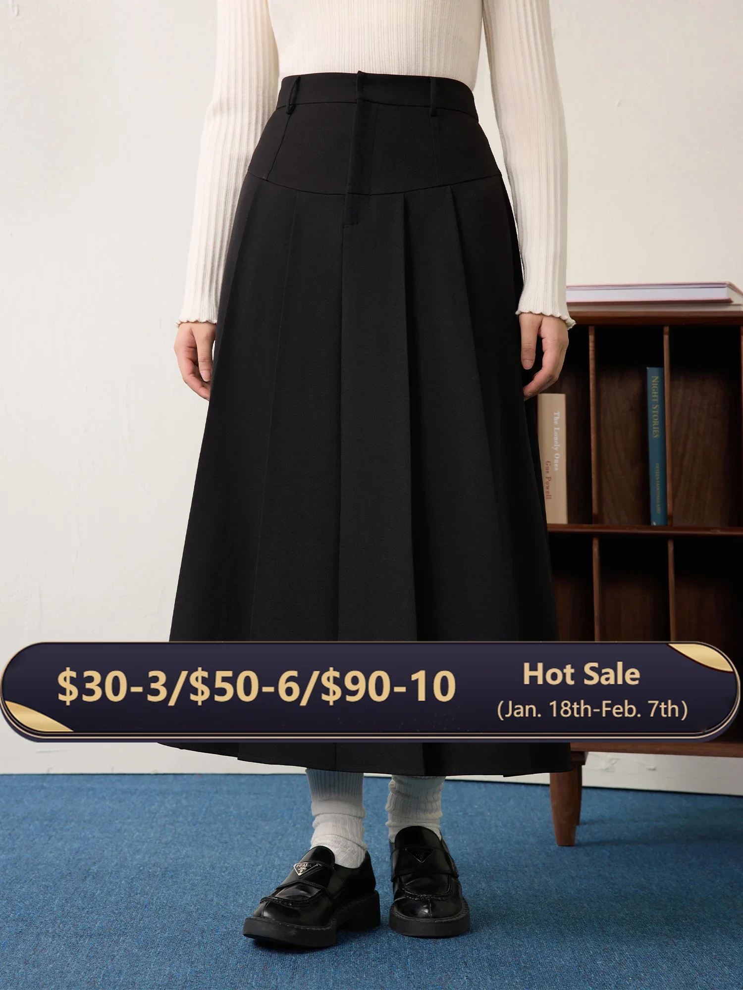 Женская трапециевидная юбка трапециевидной формы с высокой талией