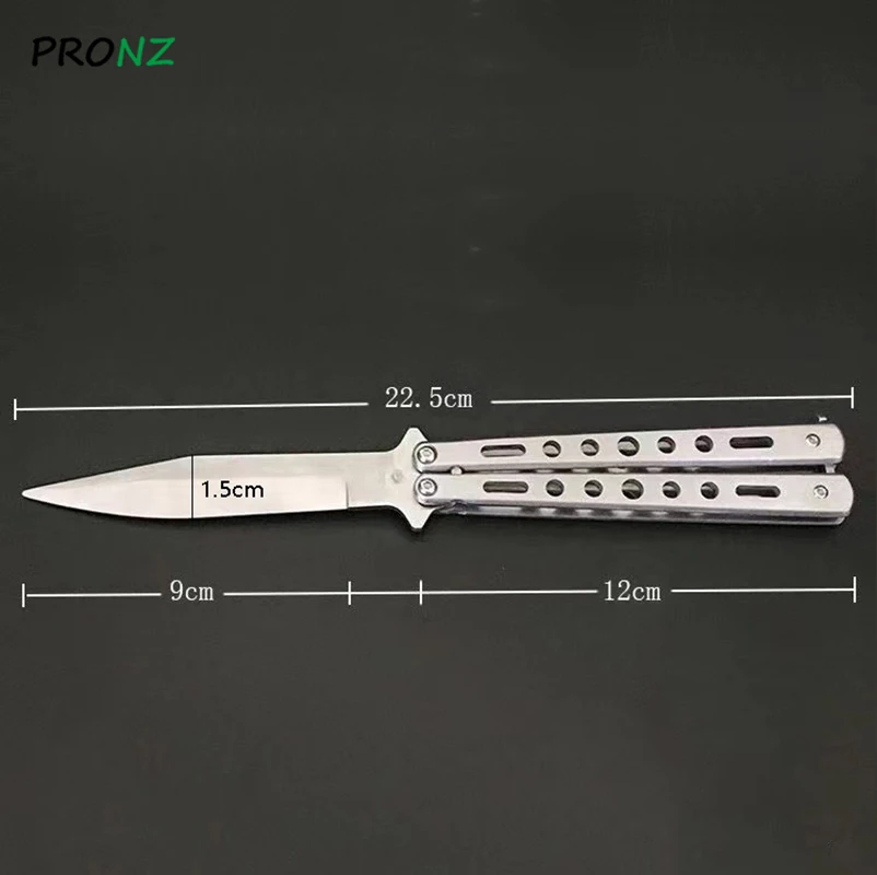 Нож-бабочка тренировочный резец-бабочка с четырьмя отверстиями полностью