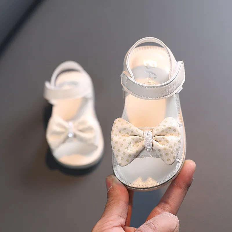 

Kids Sandals Girls Sweet Bow Fashion Summer Children Sandals Soft Anti-slip Dance Girl's Flat Shoes Beach Sandals G756