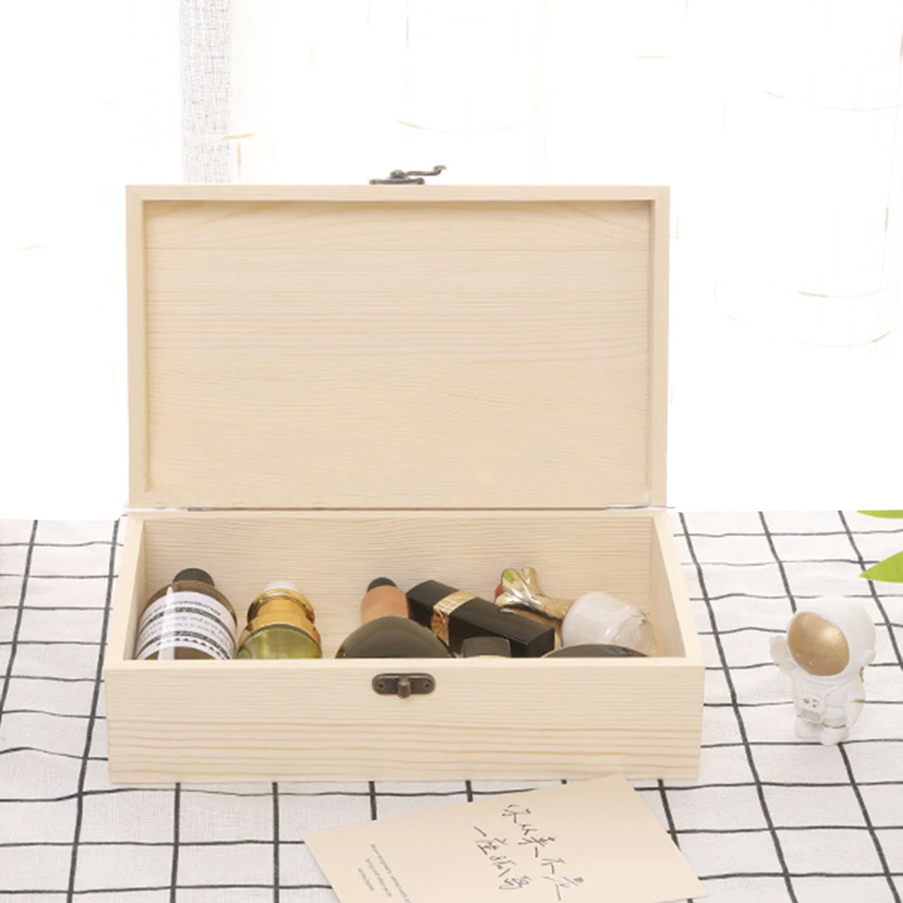 

Wooden Retro Jewelry Box Desktop Clamshell Storage Hand Case Portable Travel Travel Organizer Decoration Gift Box