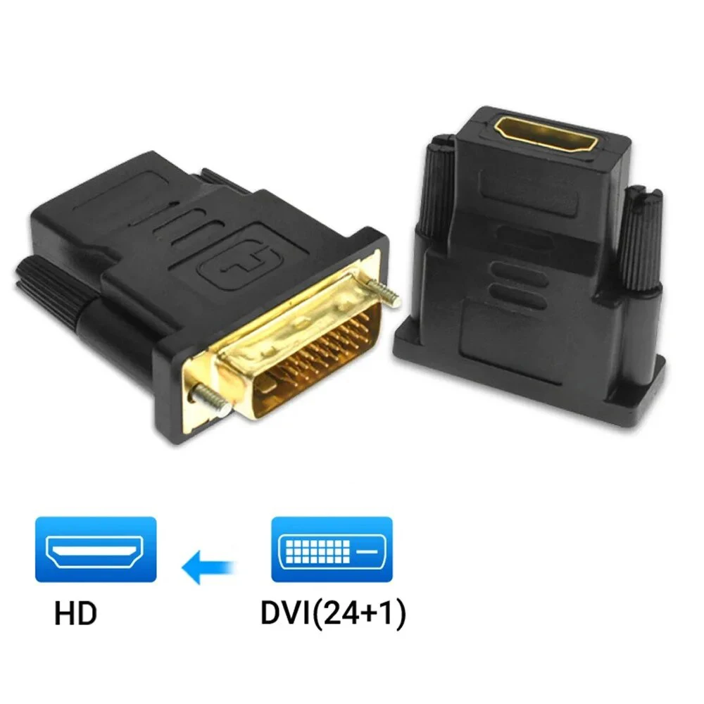 Кабель-адаптер DVI-HDMI 1080P, двунаправленный коннектор DVI (штекер-гнездо) для PS3, проектора, ноутбука, ТВ-приставки (art.: 3920da4bb22c5) - 3920da4bb22c5