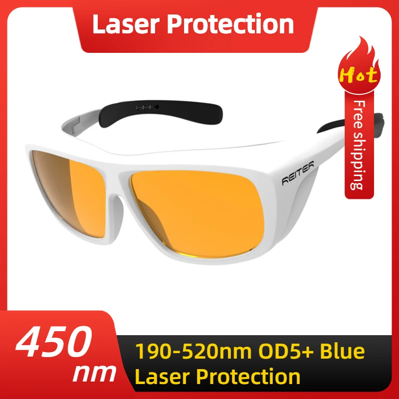 Lunettes de sécurité de marquage Laser UV 180 – 520nm  Protection 450nm contre la lumière bleue