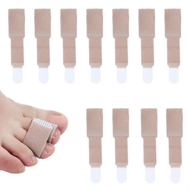 6/12Pcs New Toe Finger Separator Straightener Bandage Hammer Hallux Valgus Corrector Belt Splint Wraps Foot Care Supplies - купить по