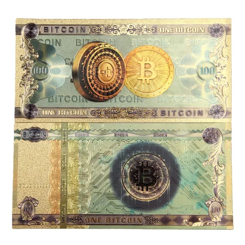 Пластиковая банкнота ONE Hundred BITCOIN