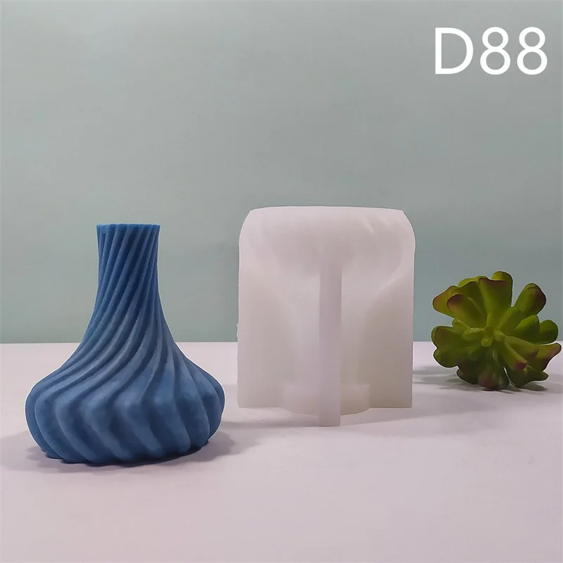 

D88 Vase Wine bottle Candle Silicone Mold Gypsum form Carving Art Aromatherapy Plaster Home Decoration Mold Gift Handmade