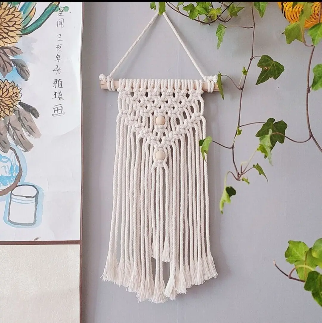 

Macrame Wall Decor Tapestry Hanging Boho Woven Bohemian Wall Handmade Home Decoration For Apartment Bedroom Living Room Porch